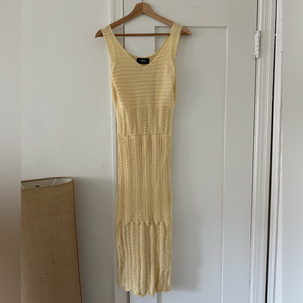Cider Yellow Knit Maxi Dress